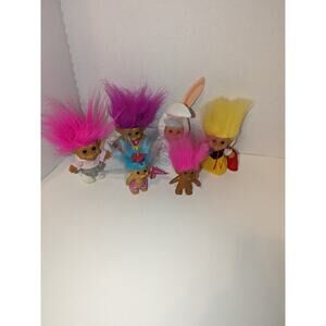 Lot Vintage Russ Troll Dolls Snow White Poodle Skirt Bunny